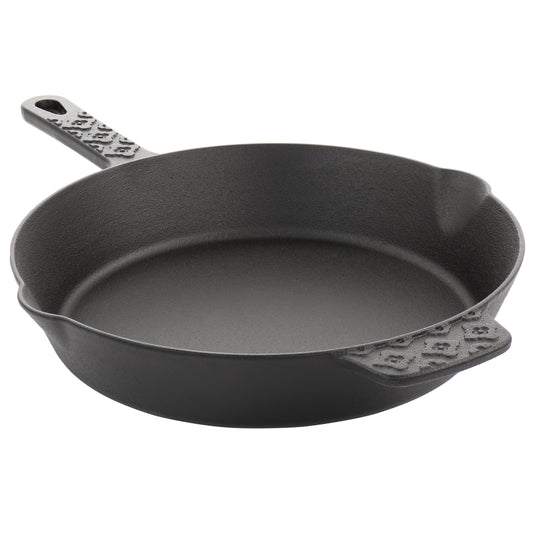 Spice By Tia Mowry Savory Saffron 12" Cast Iron Skillet w Pouring Spouts
