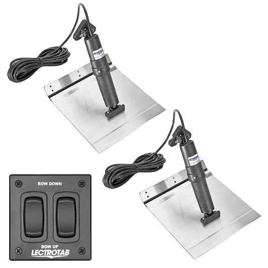 Lectrotab XKA Aluminum Alloy Trim Tab Kit w/Rocker Switch - 12 x 12 [XKAF12X12A]