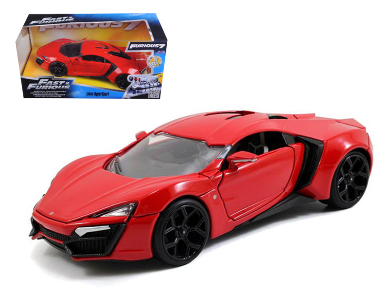 Lykan Hypersport Red Fast & Furious 7 2015 Movie 1/24 Diecast Car Jada