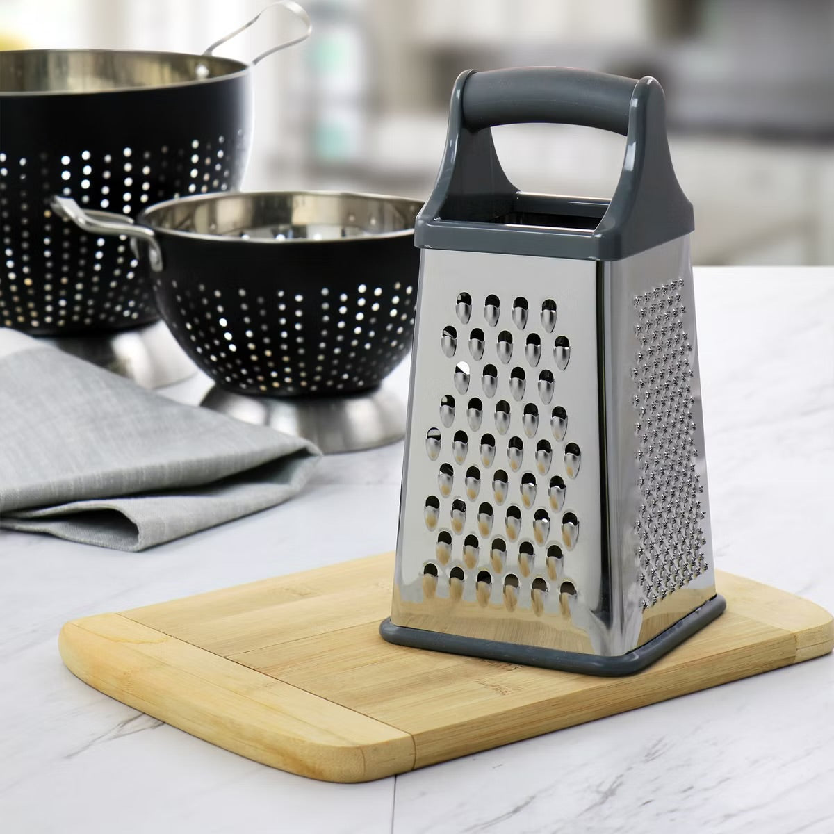 Oster Stainless Steel Four Sided Box Grater Slicer Coarse Medium Fine