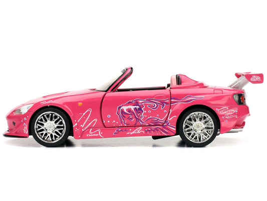 Suki's Honda S2000 Convertible Pink w Graphics Fast & Furious Movie 1/32 Diecast