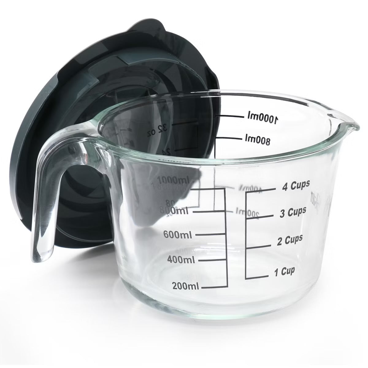 Oster Coolidge 4 Cup / 1 Liter Clear Glass Measuring Cup w Snap on Lid
