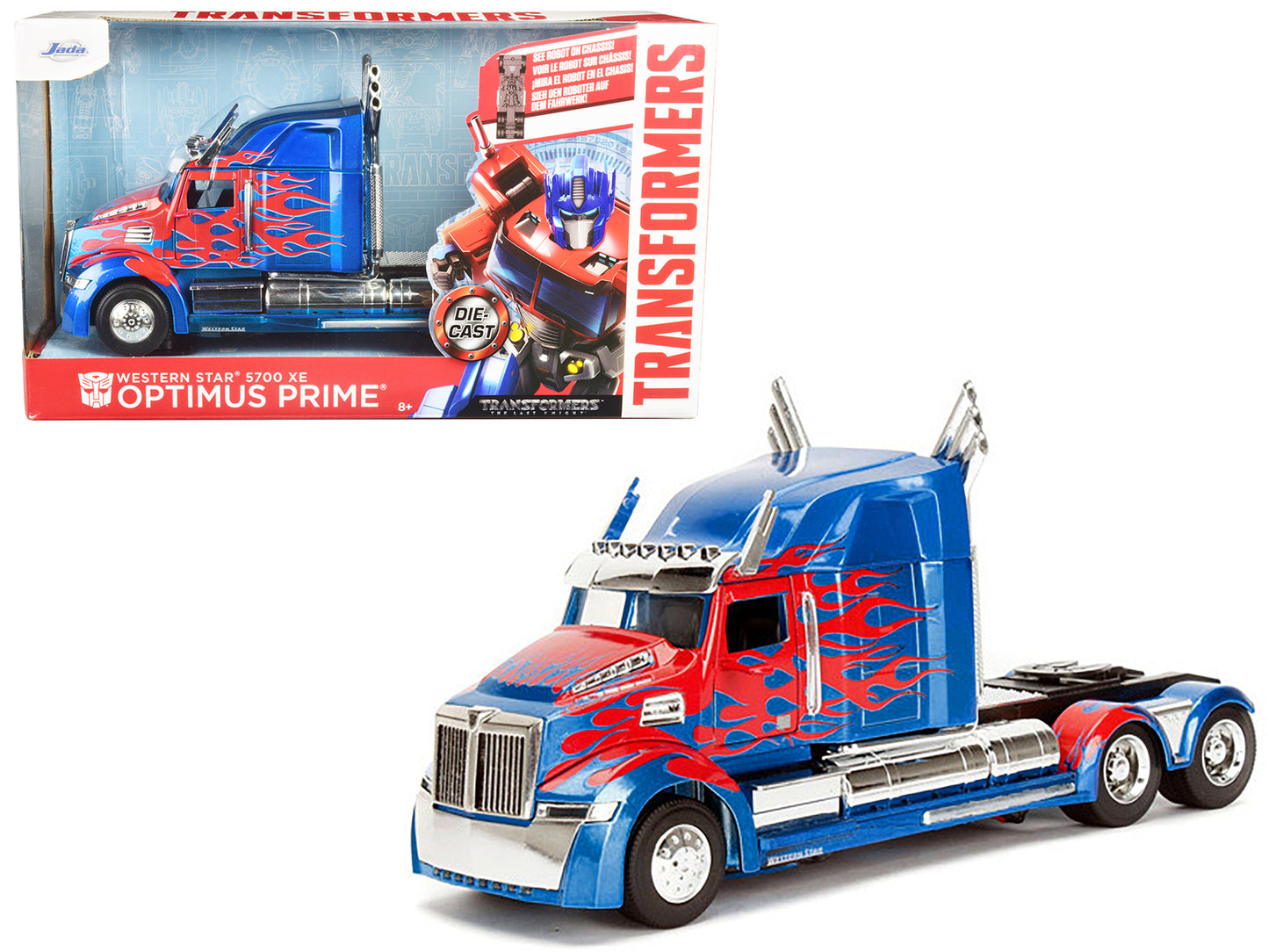 Western Star 5700 XE Phantom Optimus Prime w Robot on Chassis Transformers 5 20