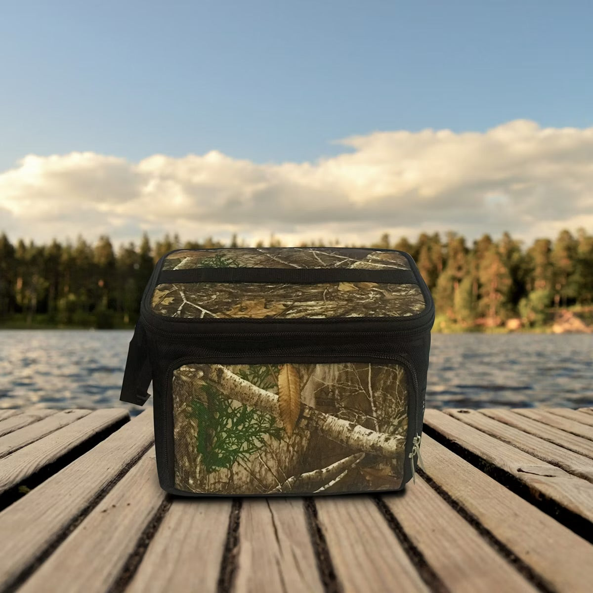 Brentwood Kool Zone 6 Can Insulated Cooler Bag w Hard Liner Realtree Edge Camo
