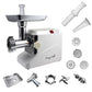 MegaChef 1800W Automatic Meat Grinder w 3 Blades for Household Use
