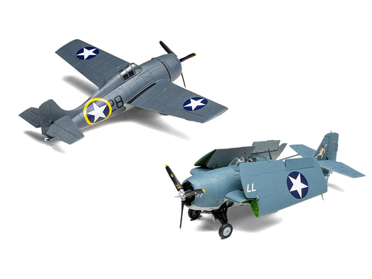 Level 2 Model Kit Grumman F4F-4 Wildcat Fighter Aircraft w 2 Scheme Options 1/72