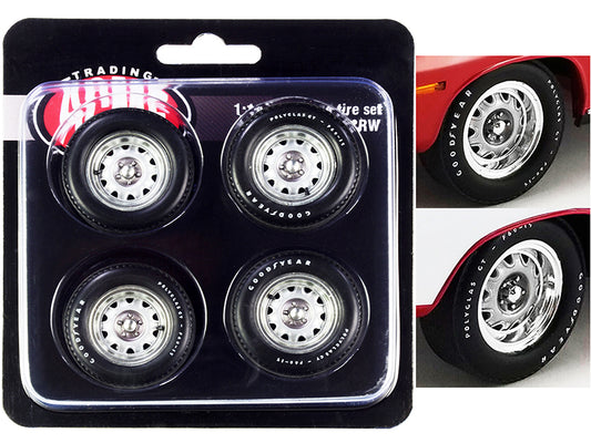 Mopar Rally Wheel Tire Set of 4 Pcs 1/18 ACME