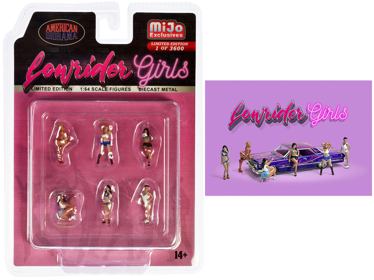 Lowrider Girls 6 piece Diecast Figure Set Limited Edition to 3600 Pcs Worldwide