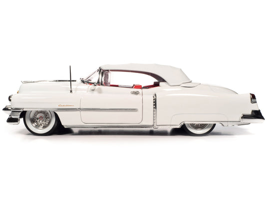 1953 Cadillac Eldorado Soft Top Alpine White w Red Interior 1/18 Diecast Car Au