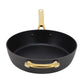 Oster Abbottsford 4 Quart Nonstick Aluminum Matte Black Saute Pan w Glass Lid