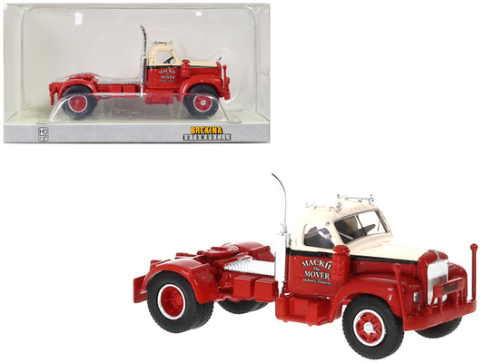 1953 Mack B-61 Truck Tractor Red & Beige Mackie the Mover 1/87 HO Scale Model Ca