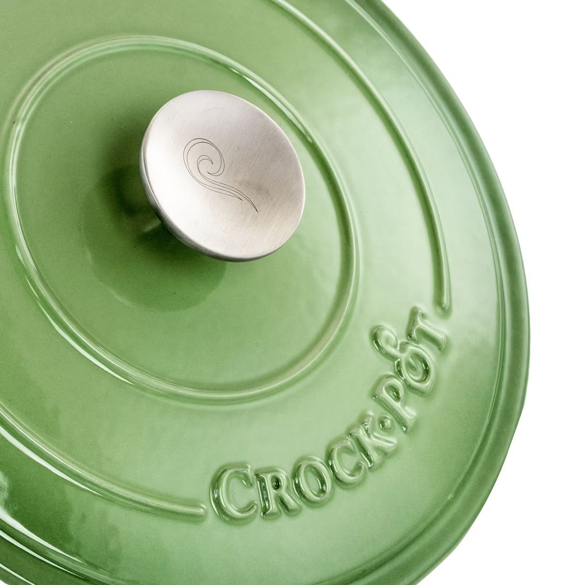 Crock-Pot Artisan 2 pc 5 qts Enameled Cast Iron Dutch Oven in Pistachio Green