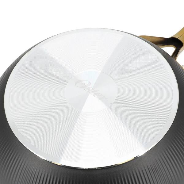 Oster Abbottsford 11" Black Nonstick Aluminum Frying Pan w Hanging Hole