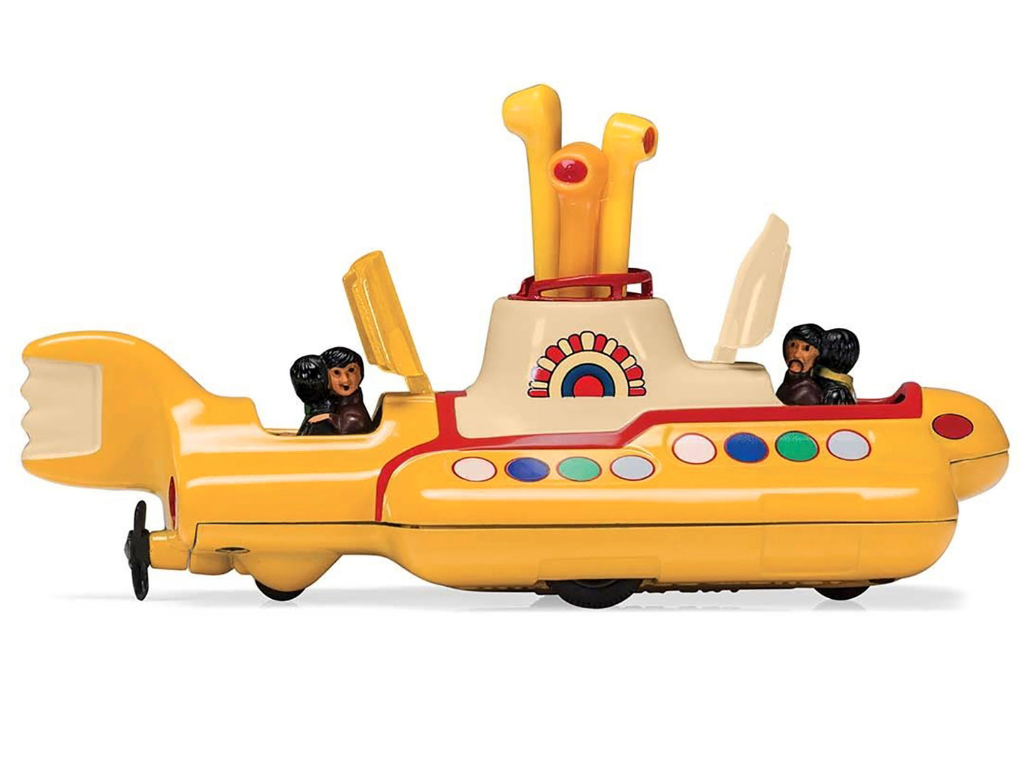 The Beatles Yellow Submarine w Sitting Band Member Figures Diecast Model by Corg