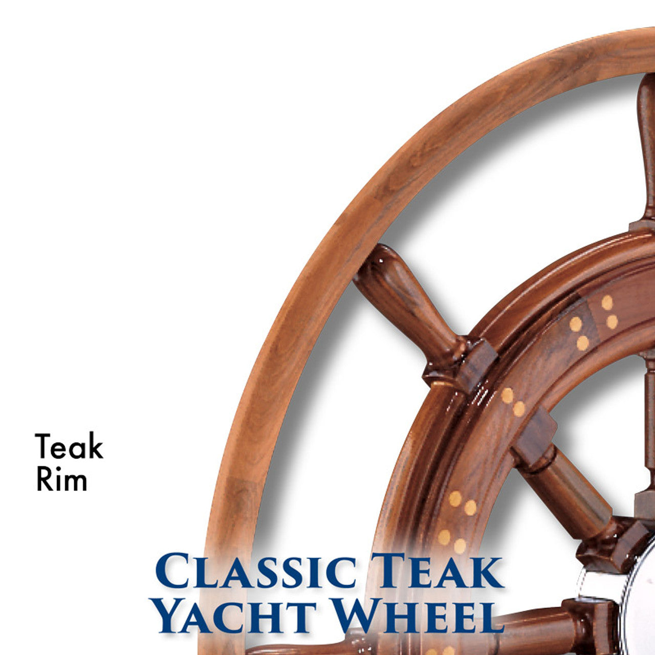 Edson 30" Teak Yacht Wheel w/Teak Rim & Chrome Hub