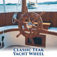 Edson 28" Classic Teak Yacht Wheel with Chrome Hub