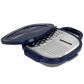 Oster Flat Bluemarine 3 Piece Grater Slicer & Container Set Navy Blue