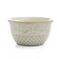 Elama Ivory Lotus 16 Piece Stoneware Embossed Floral Square Dinnerware Set For 4