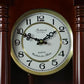 Bedford 27.5" Cherry Oak Wood Traditional Wall Clock w Pendulum & Hourly Chimes