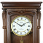 Bedford 26” Chestnut Wood Finish Wall Clock w Swinging Pendulum & 4 Chimes
