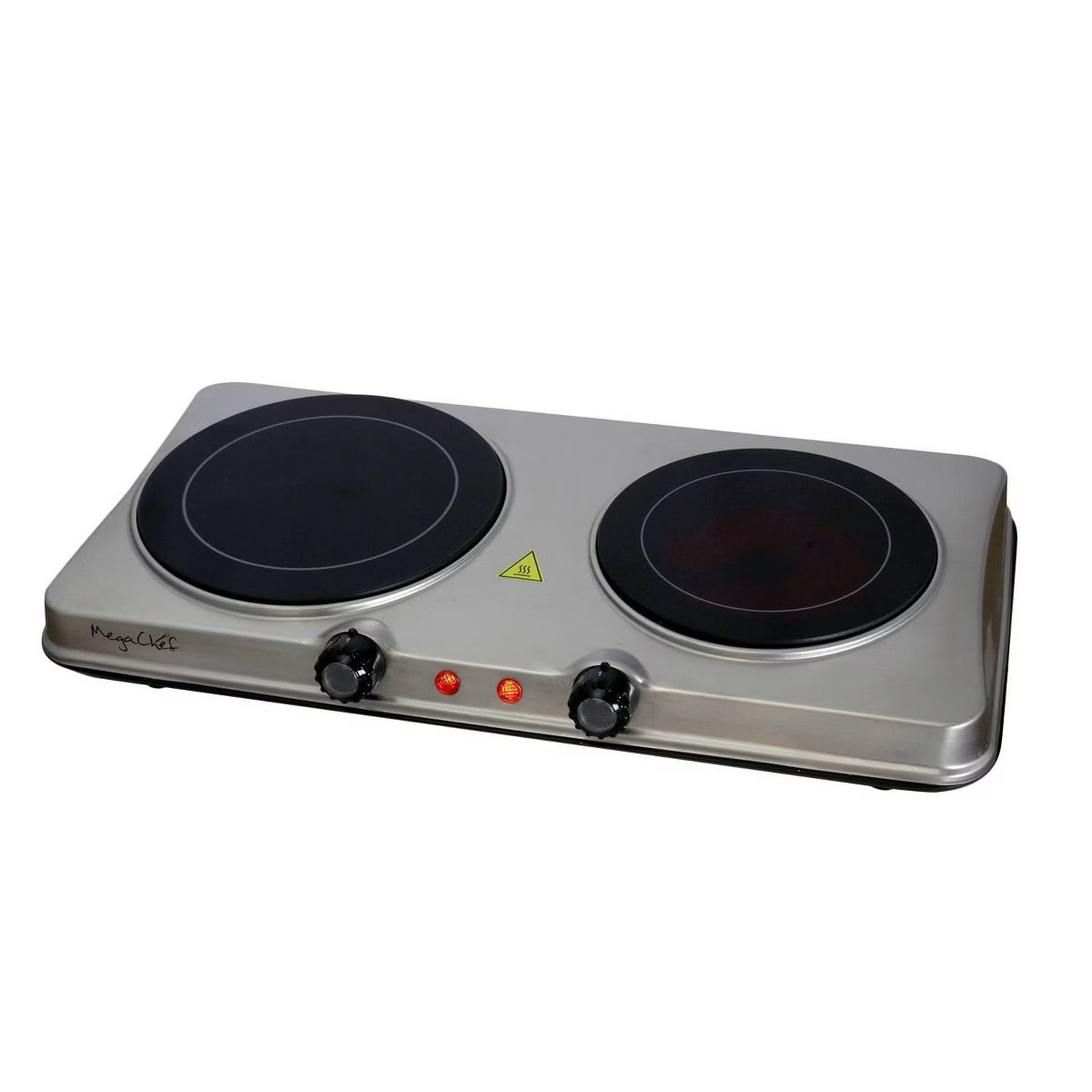 MegaChef Portable 1700W Heavy Duty Dual Size Burner Infrared Cooktop Range