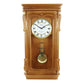 Bedford 26” Golden Oak Wood Finish Wall Clock w Swinging Pendulum & 4 Chimes