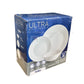 Gibson Ultra Patio 12 Piece Tempered Opal Glass Dinnerware Set in White