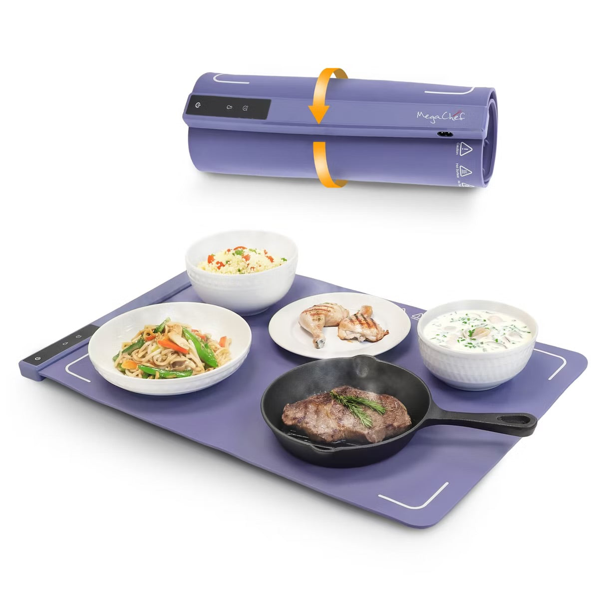 MegaChef 23” x 15.75" Silicone Warming Mat w Variable Temperature & Digital
