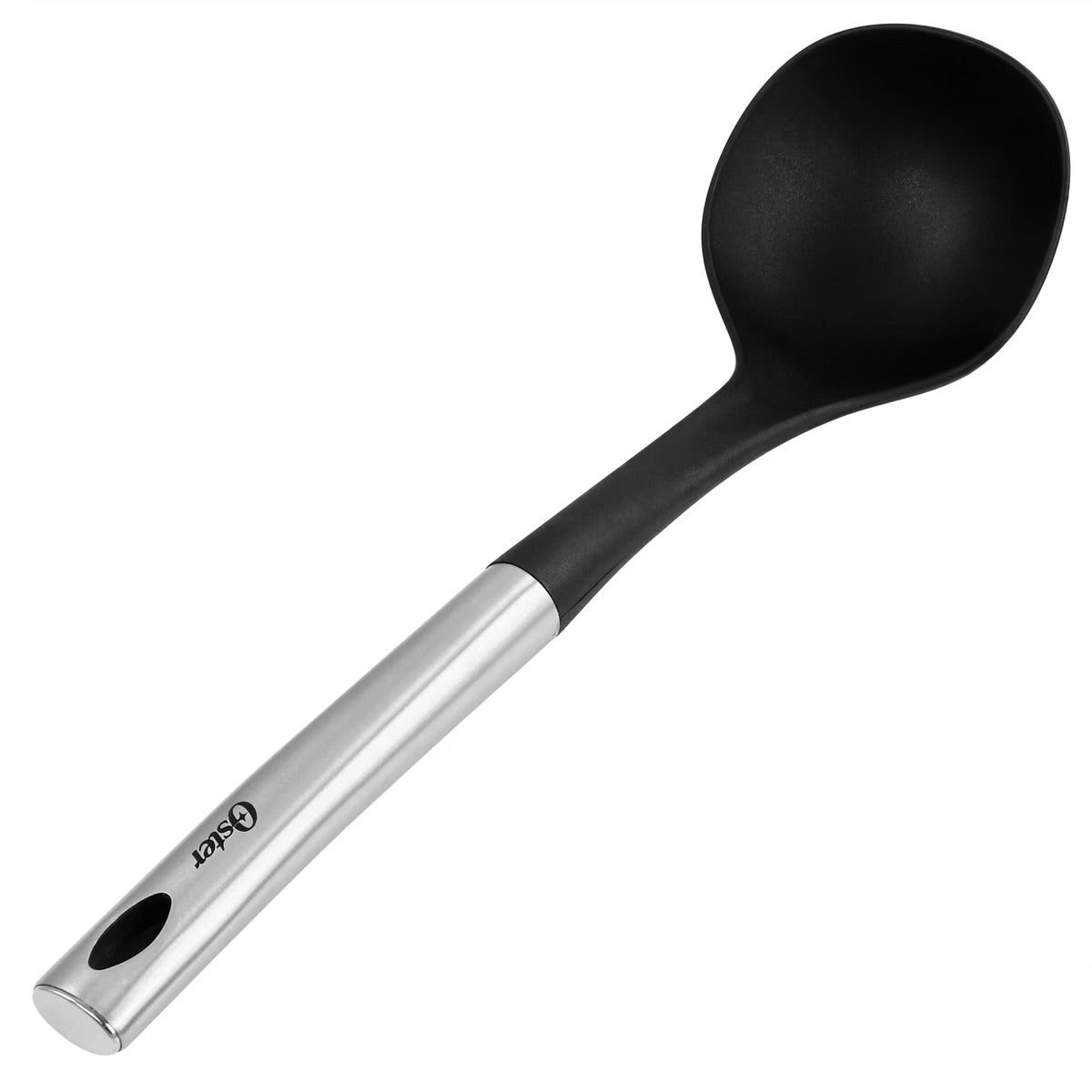 Oster Baldwyn Nylon Ladle Hanging Hole Kitchen Utensil w Stainless Steel Handle