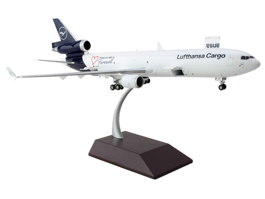 McDonnell Douglas MD-11F Commercial Aircraft Lufthansa Cargo White w Blue Tail