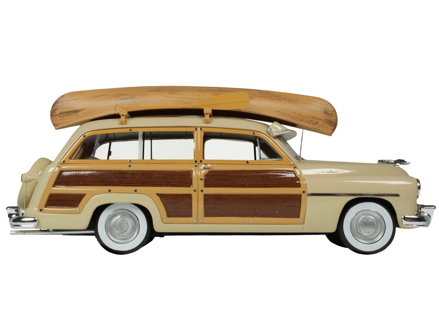 1949 Mercury Woodie Miami Cream w Yellow Woodgrain Sides Green Interior w Kayak