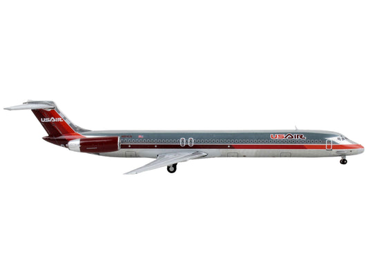 McDonnell Douglas MD-82 Commercial Aircraft USAir Silver w Red Tail 1/400 Dieca