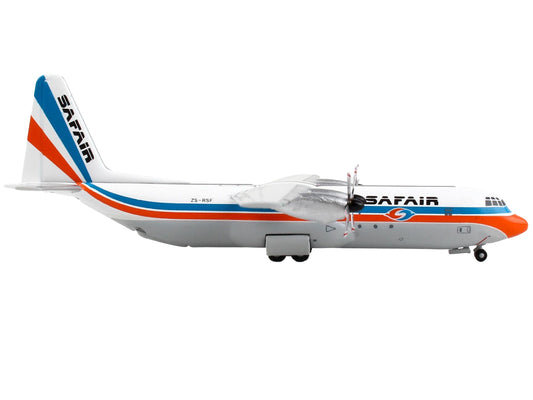 Lockheed L-100-30 Commercial Aircraft Safair White w Blue Orange Stripes 1/400
