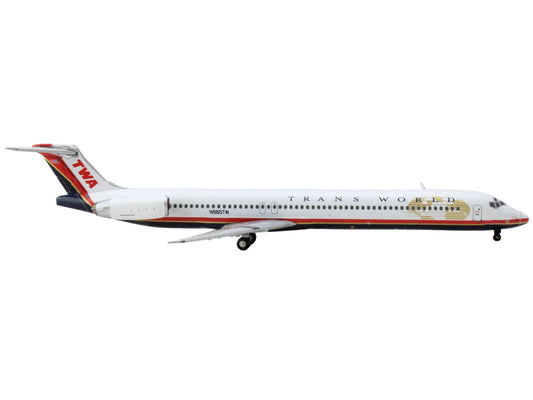 McDonnell Douglas MD-82 Commercial Aircraft Trans World Airlines White w Red St