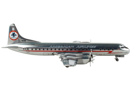 Lockheed L-188 Electra Commercial Aircraft American Airlines Silver w Red Strip