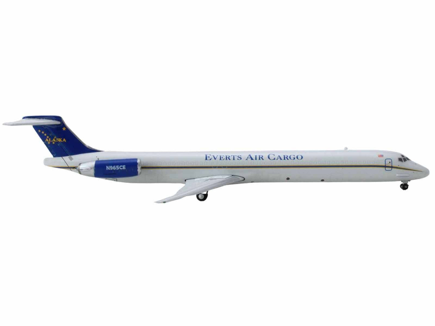 McDonnell Douglas MD-83 Commercial Aircraft Everts Air Cargo N965CE White w Blue