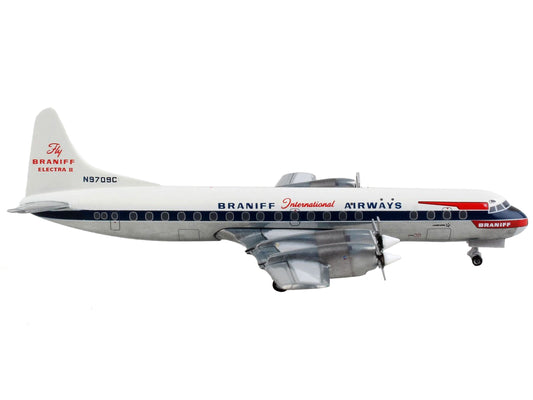 Lockheed L-188 Electra Commercial Aircraft Braniff International Airways White
