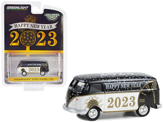 Volkswagen Type 2 Panel Van Happy New Year 2023 Black White Hobby Exclusive Ser