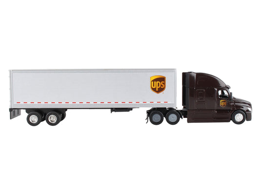 UPS Tractor Truck Brown w Dry Goods Trailer United Parcel Service 1/64 Diecast M