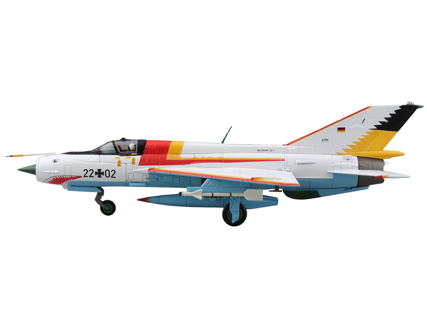 Mikoyan-Gurevich MIG-21SPS The White Shark Fighter Aircraft 22+02 JG-1 Drewitz