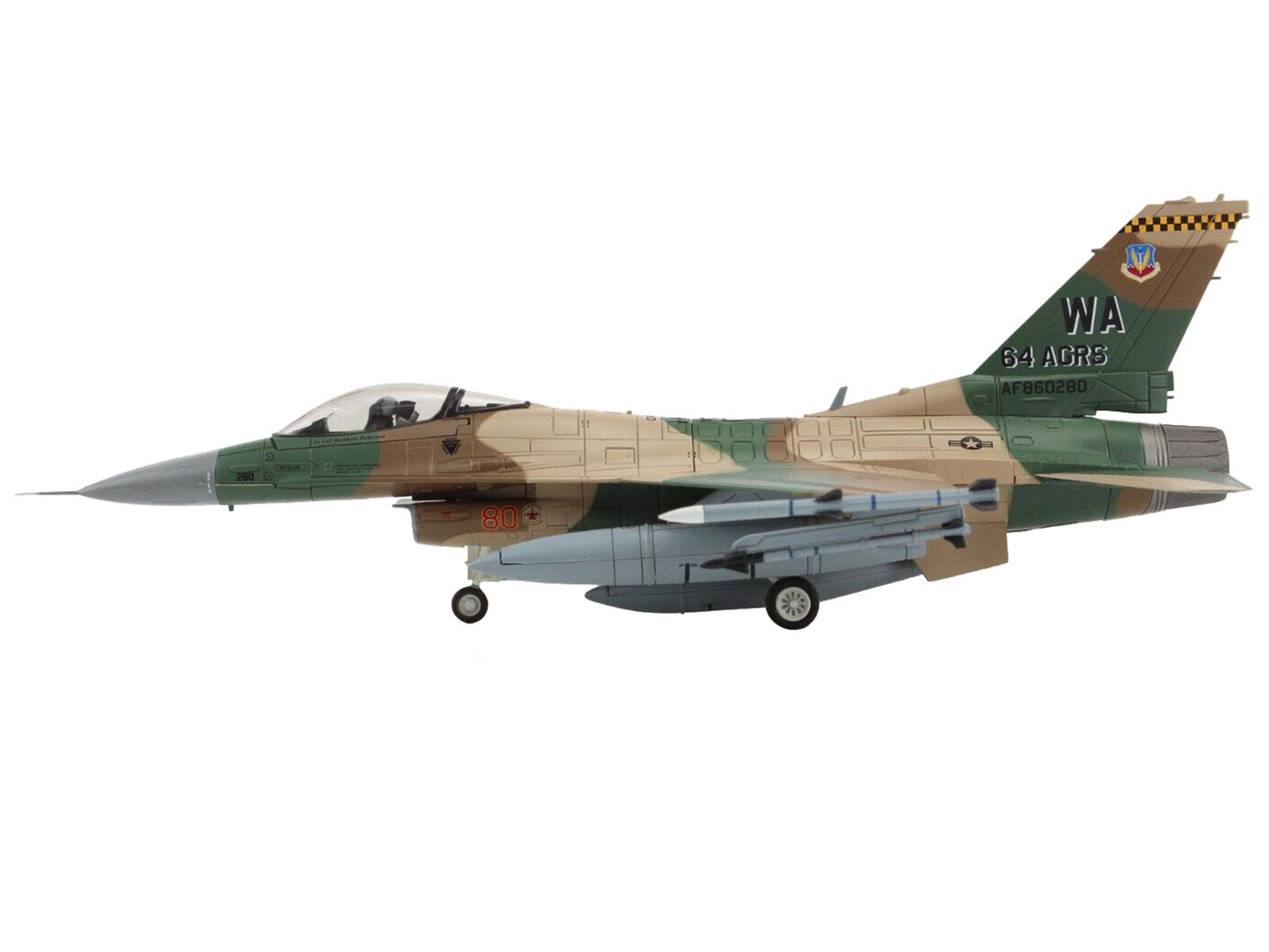 Lockheed F-16C Fighting Falcon Fighter Aircraft 1/72 Diecast Model Lizard 64th A