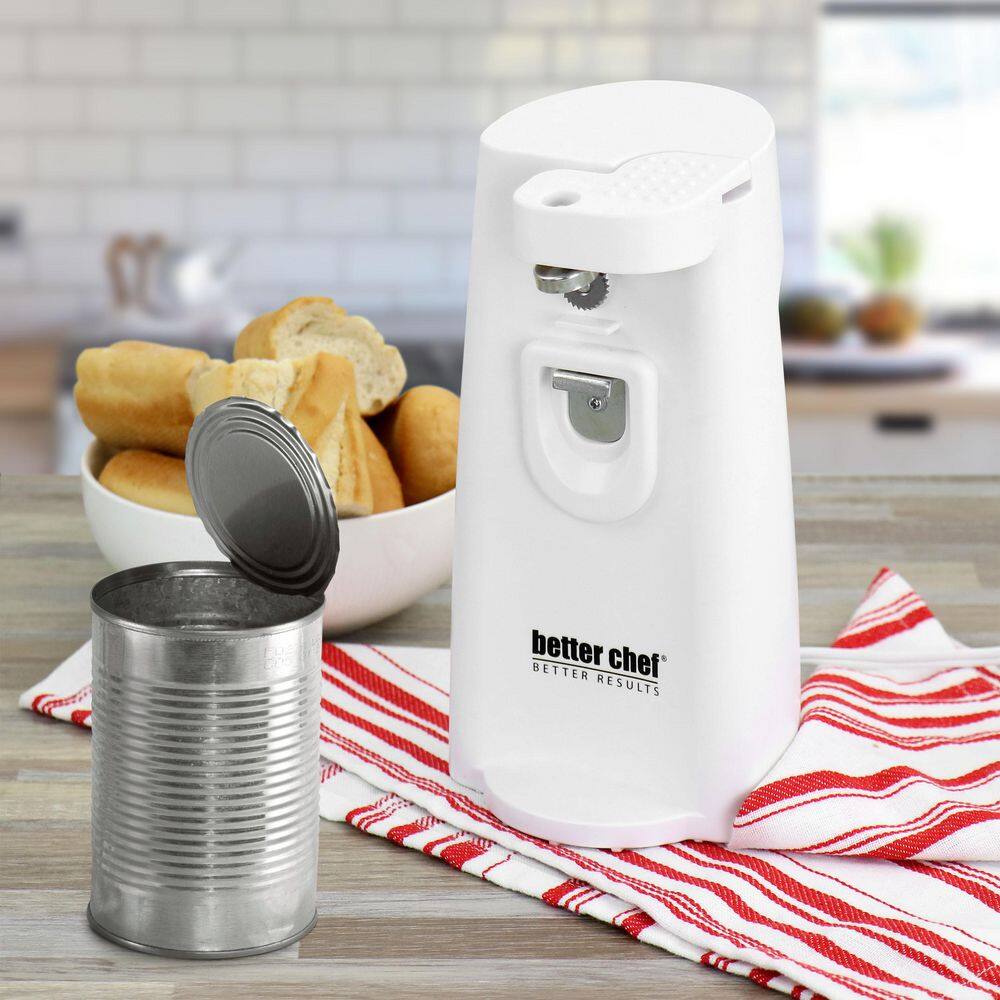 Better Chef Deluxe Electric Can Opener w Built in Knife Sharpener & Bottle Open