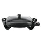 Brentwood 12" 1400W Nonstick Electric Skillet w Glass Lid in Black