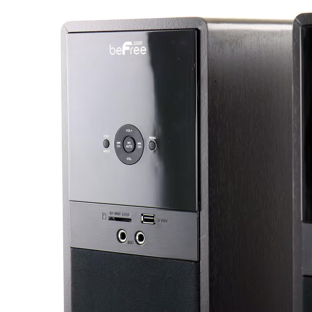 beFree 2.1 Channel 80 Watt  Bluetooth Tower Speakers w Remote & Microphone