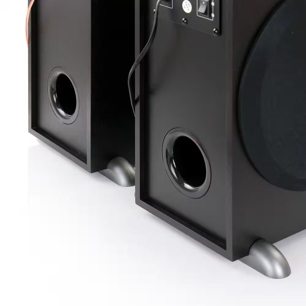 beFree 2.1 Channel 80 Watt  Bluetooth Tower Speakers w Remote & Microphone