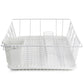 MegaChef 17.5" White Single Level Dish Rack w 14 Plate Positioners & Detachable