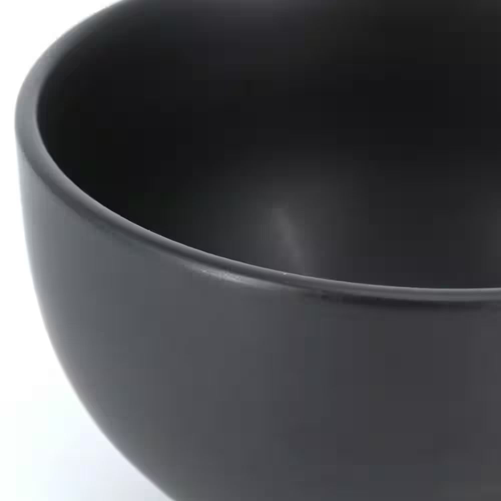 Gibson Home Everyday Plus 12 Piece Round Stoneware Dinnerware Set in Black