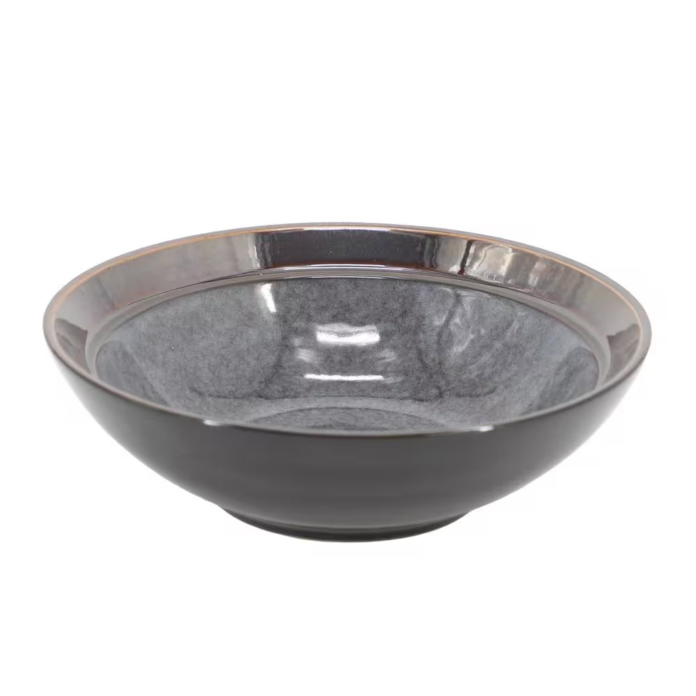 Gibson Elite Priya 16 Piece Stoneware Reactive Glaze Dinnerware Set in Grey