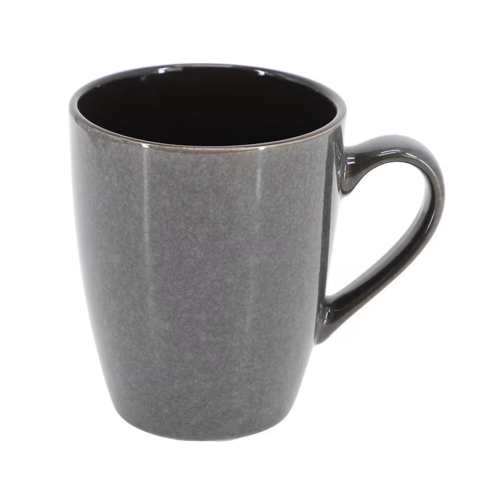 Gibson Elite Priya 16 Piece Stoneware Reactive Glaze Dinnerware Set in Grey