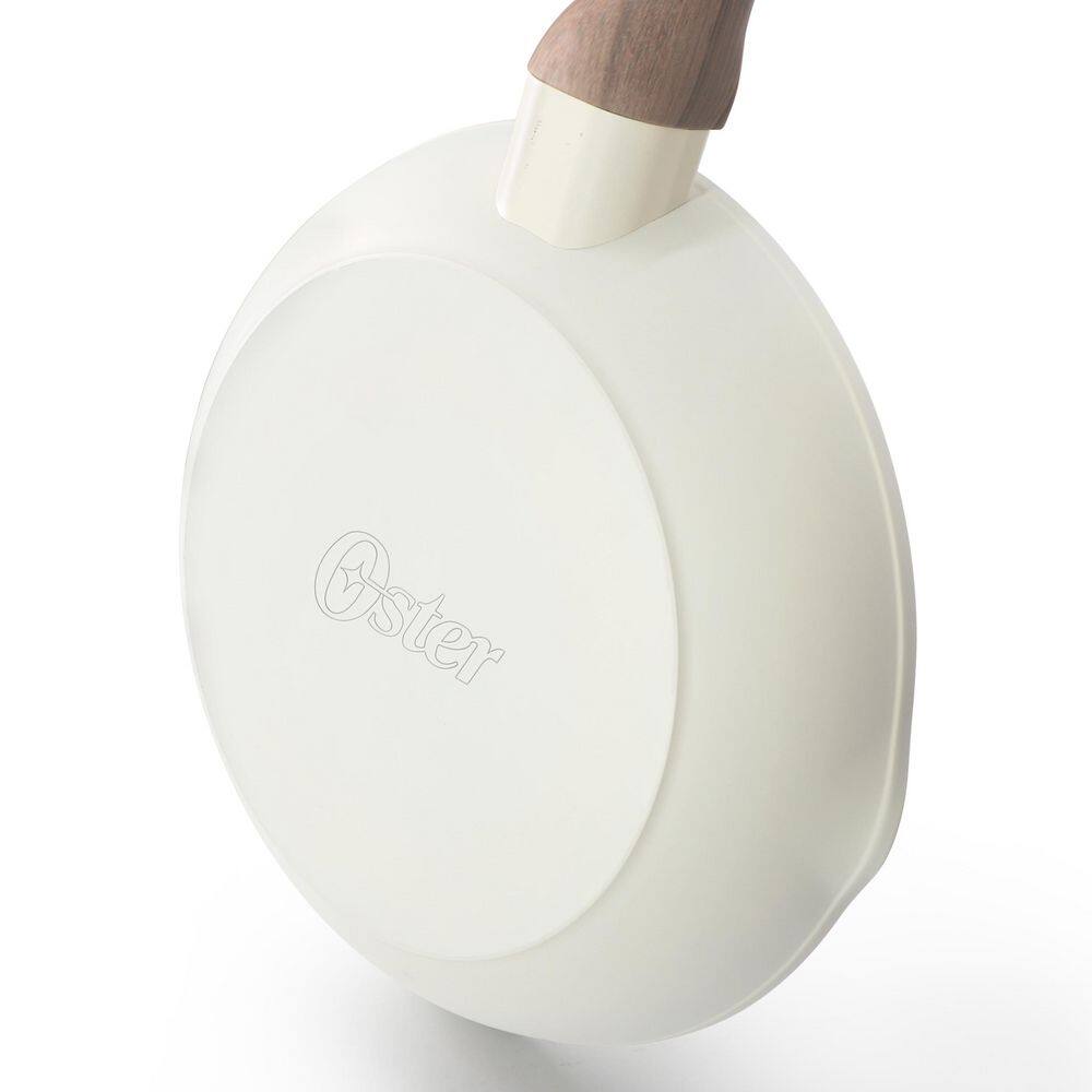 Oster Amberg Choice 8" Ceramic Nonstick Forged Aluminum Frying Pan in Off-White